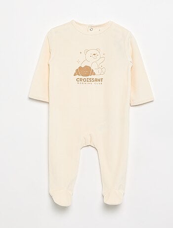 Pijama de terciopelo con pies
