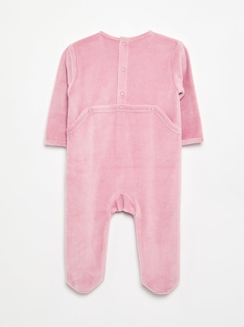 Pijama de terciopelo con pies - Kiabi