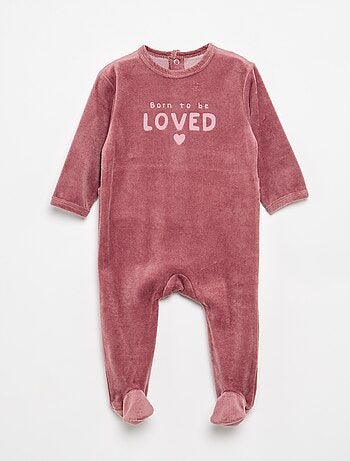 Pijama de terciopelo con pies