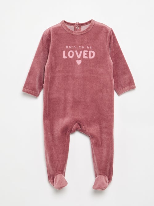 Pijama de terciopelo con pies - Kiabi Pijama de terciopelo con pies - Kiabi