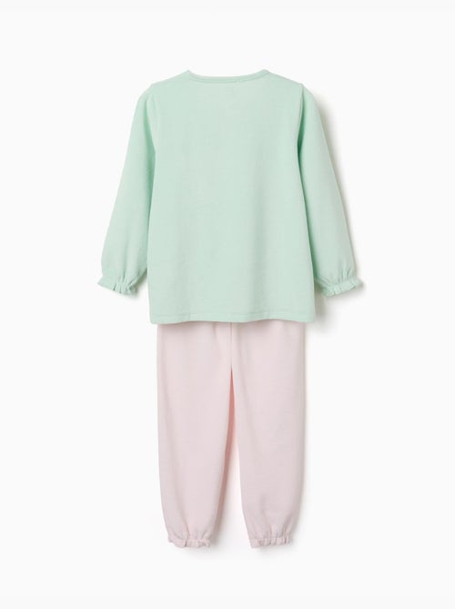 Pijama de terciopelo con volantes y estampados - Kiabi