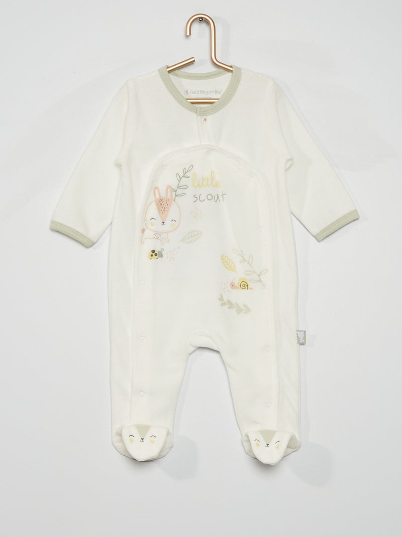 Pijama de terciopelo crudo - Kiabi