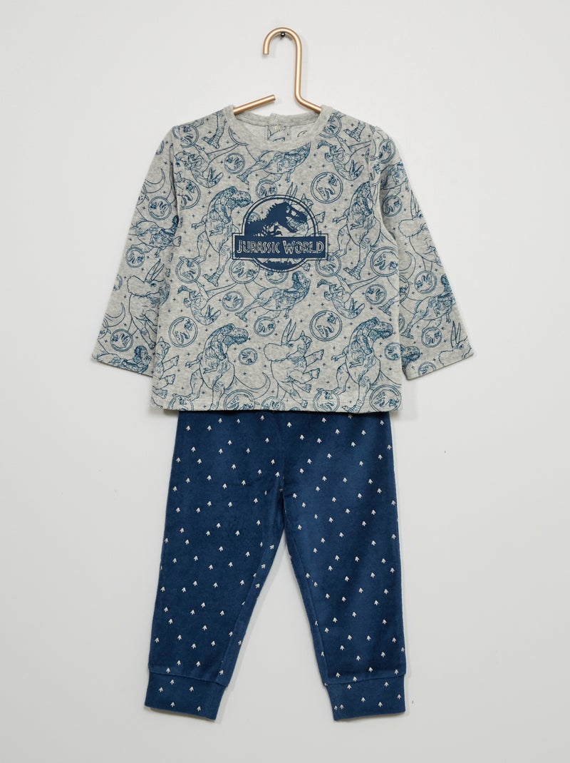 Pijama de terciopelo de 2 piezas 'Jurassic World' GRIS - Kiabi