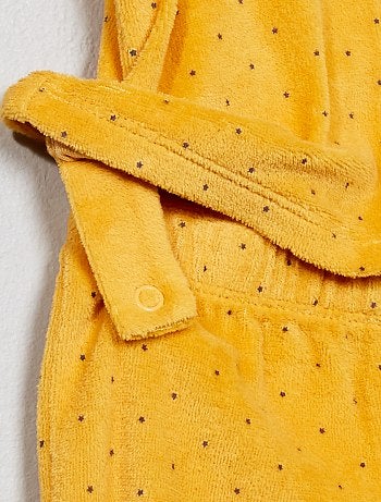 Pijama de terciopelo de algodón orgánico - Kiabi