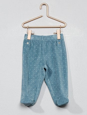 Pijama de terciopelo de algodón orgánico - Kiabi