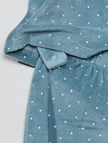 Pijama de terciopelo de algodón orgánico - Kiabi