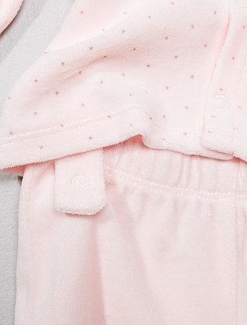 Pijama de terciopelo de algodón orgánico - Kiabi