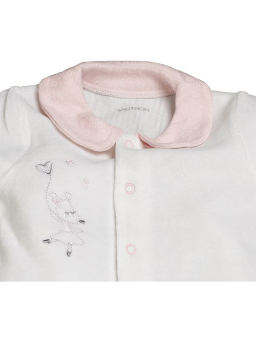 Pijama de terciopelo de manga larga para - sauthon - Kiabi