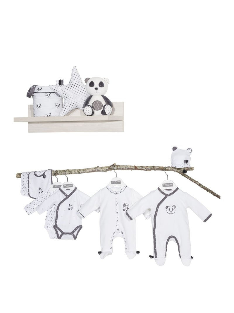 Pijama de terciopelo de manga larga para - SAUTHON Blanco - Kiabi
