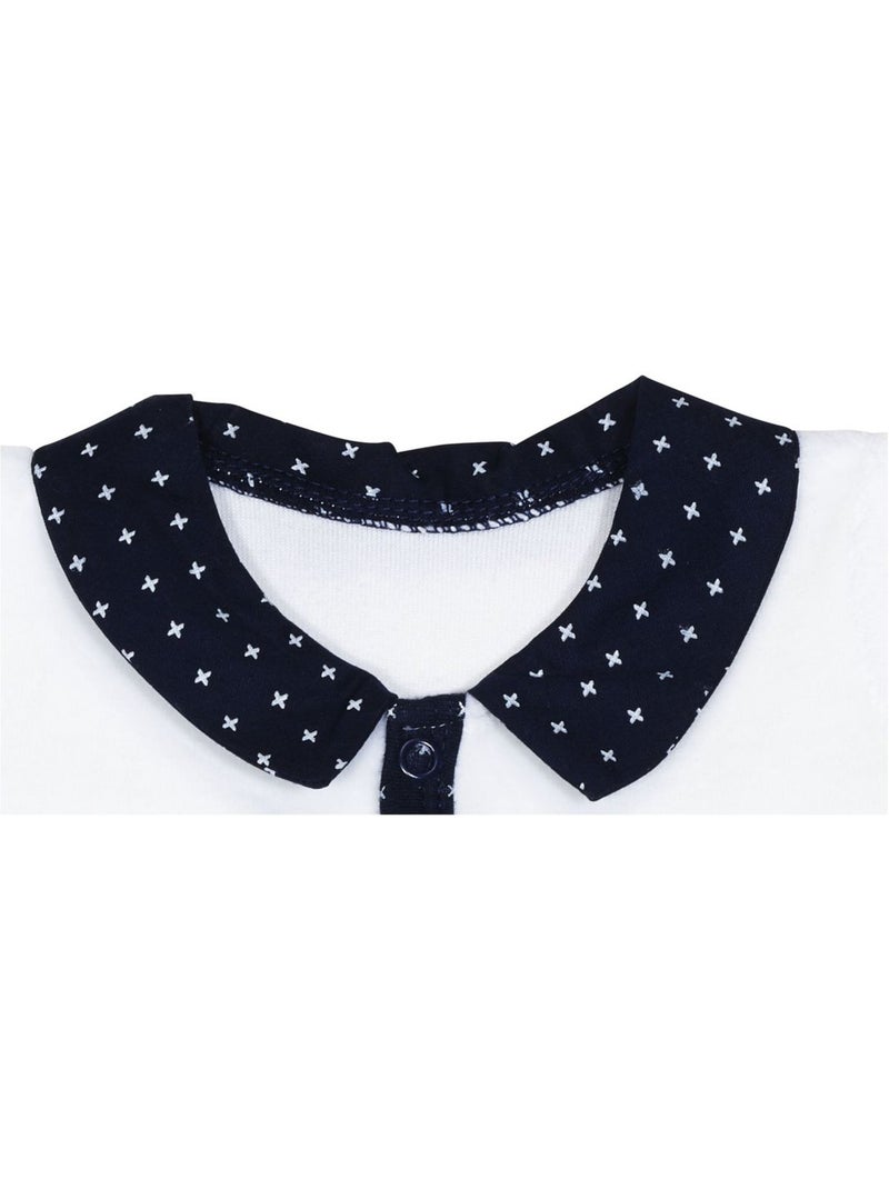 Pijama de terciopelo de manga larga para - SAUTHON Blanco - Kiabi