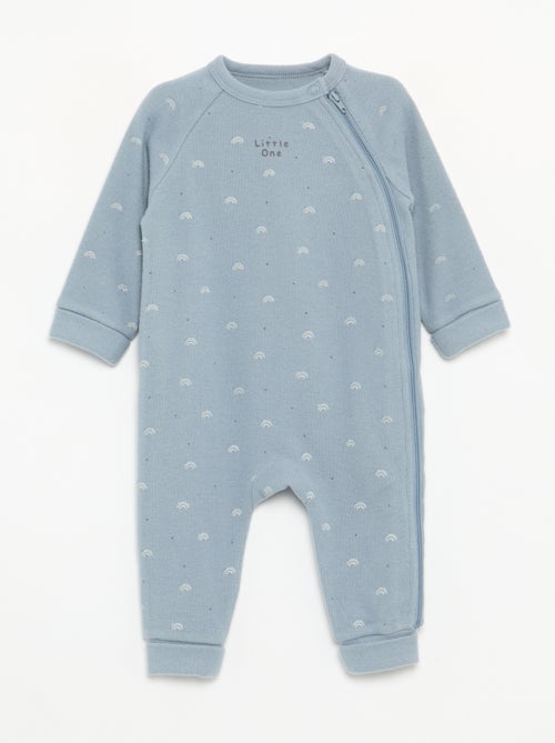 Pijama de terciopelo de manga larga sin pies para dormir bien - Kiabi Pijama de terciopelo de manga larga sin pies para dormir bien - Kiabi