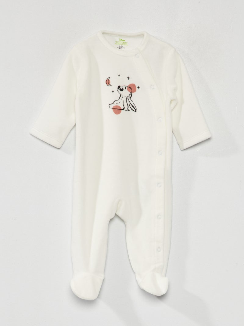 Pijama de terciopelo 'Disney' BLANCO - Kiabi