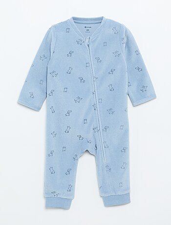 Pijama de terciopelo estampado