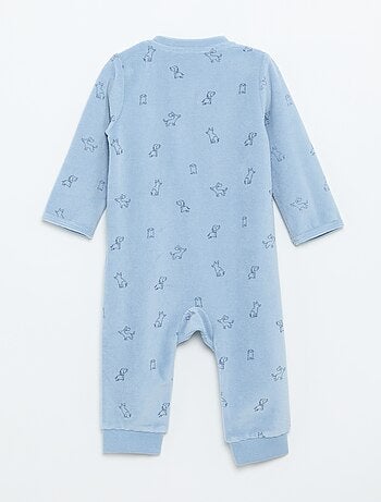 Pijama de terciopelo estampado