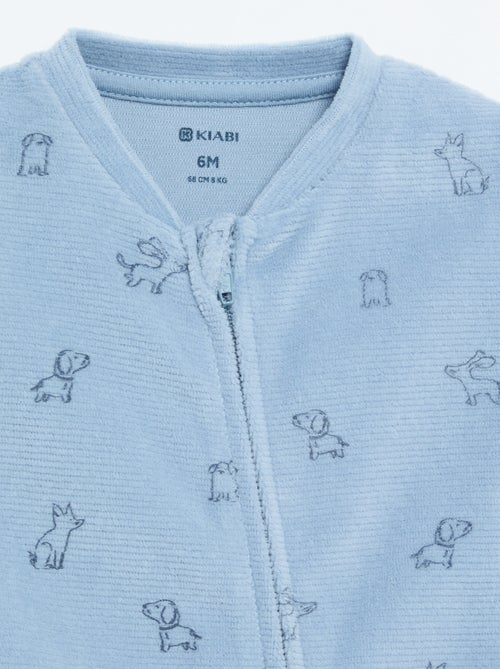 Pijama de terciopelo estampado - Kiabi