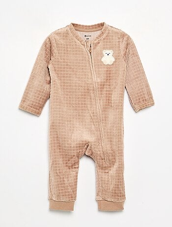 Pijama de terciopelo estampado