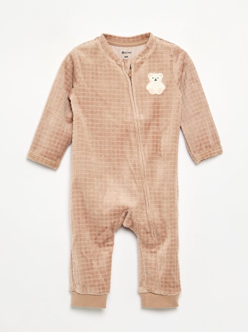 Pijama de terciopelo estampado - Kiabi Pijama de terciopelo estampado - Kiabi