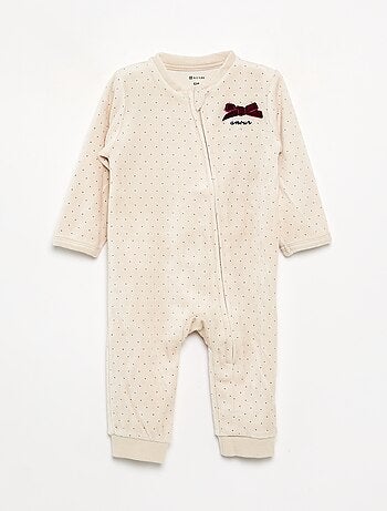 Pijama de terciopelo estampado