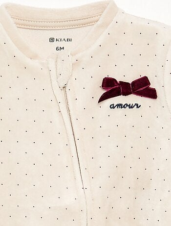 Pijama de terciopelo estampado