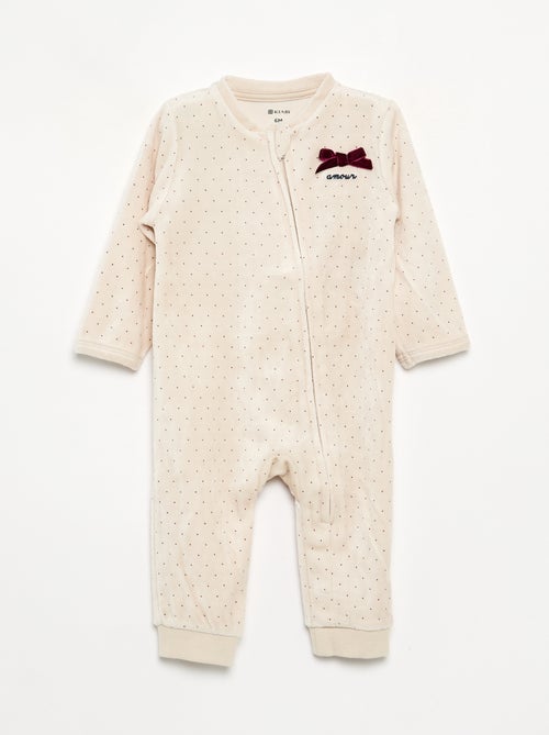 Pijama de terciopelo estampado - Kiabi Pijama de terciopelo estampado - Kiabi