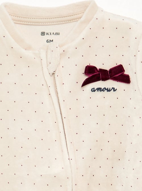 Pijama de terciopelo estampado - Kiabi Pijama de terciopelo estampado - Kiabi