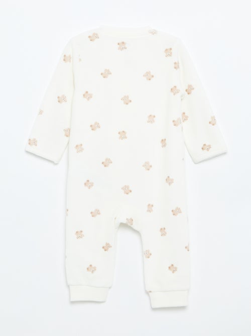 Pijama de terciopelo estampado - Kiabi