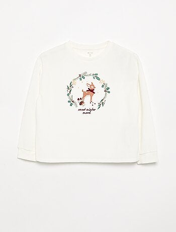 Pijama de terciopelo estampado
