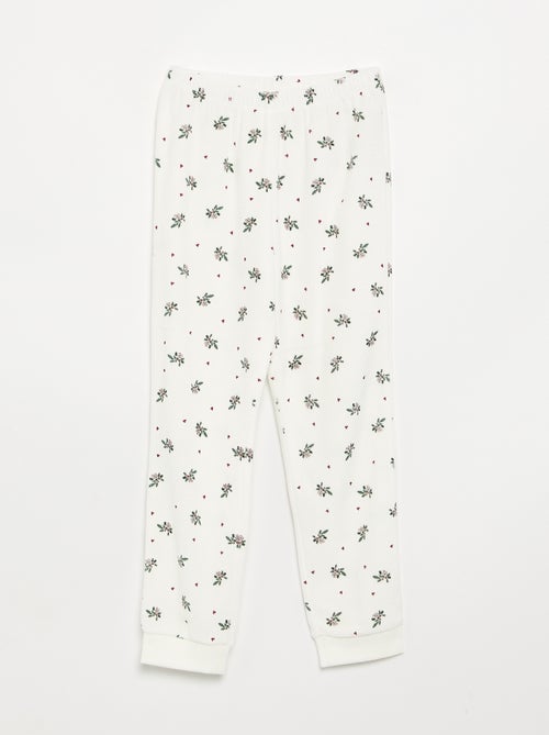 Pijama de terciopelo estampado - Kiabi