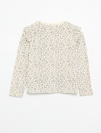 Pijama de terciopelo estampado de 2 piezas - Sudadera + pantalón