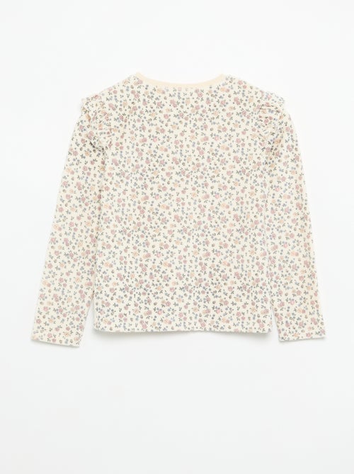 Pijama de terciopelo estampado de 2 piezas - Sudadera + pantalón - Kiabi