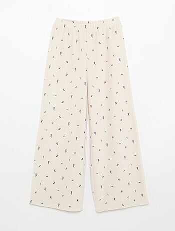 Pijama de terciopelo estampado de 2 piezas - Sudadera + pantalón