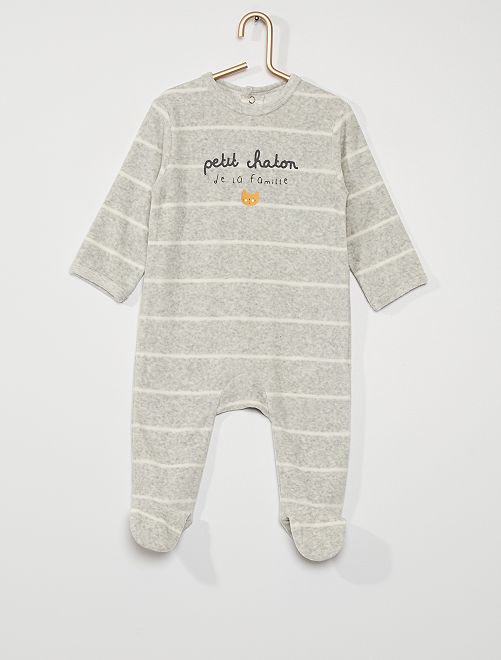 Pijama de terciopelo                                                                                                                                                                                                                                                                                                     GRIS 
