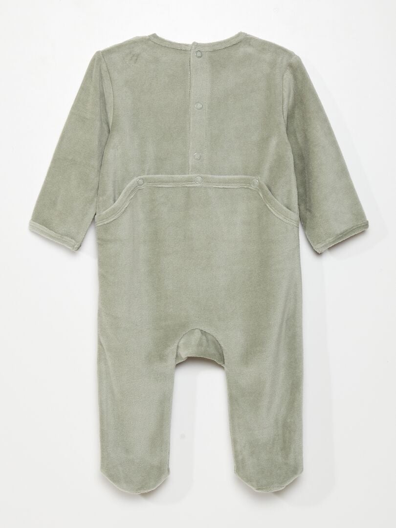 Pijama de terciopelo KAKI - Kiabi