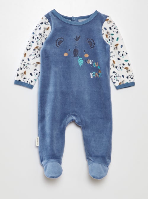 Pijama de terciopelo 'koala' 'Petit Béguin' - Kiabi