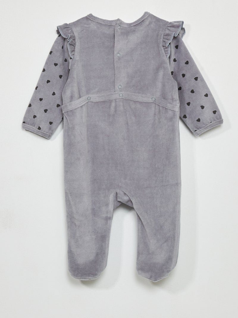 Pijama de terciopelo 'Marie' 'Los Aristogatos' 'Disney' gris - Kiabi