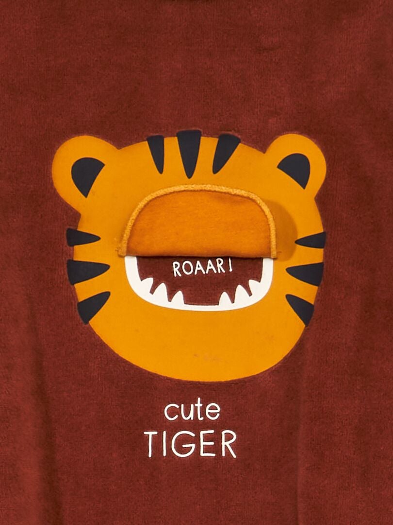 Pijama de terciopelo MARRON - Kiabi