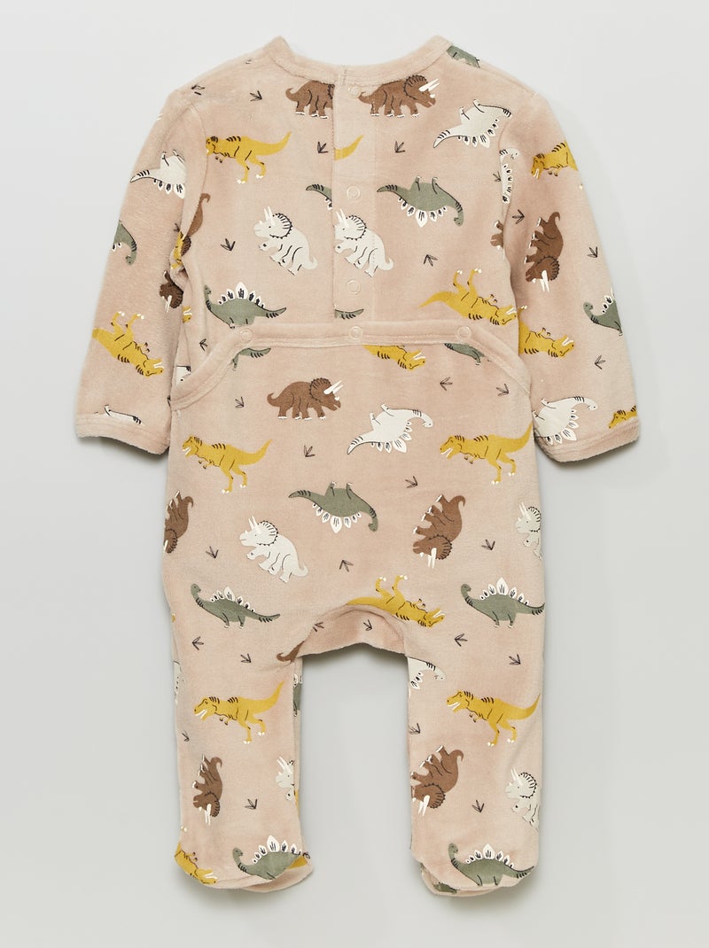Pijama de terciopelo MARRON - Kiabi