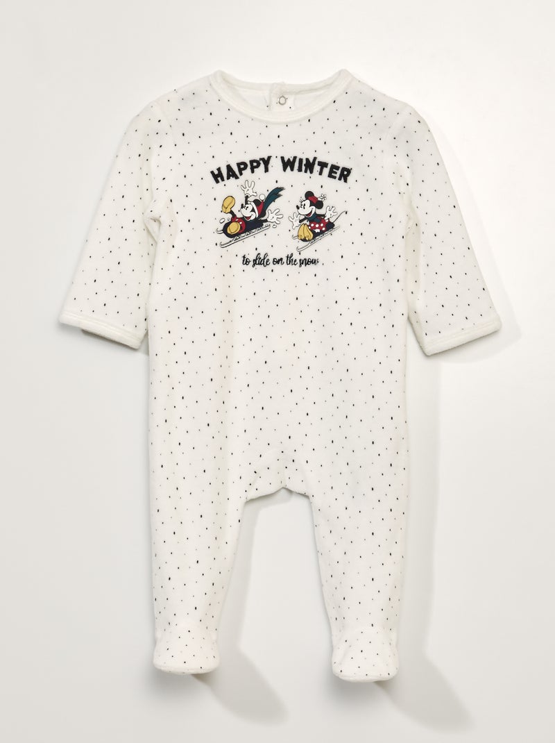 Pijama de terciopelo 'Mickey' BLANCO - Kiabi