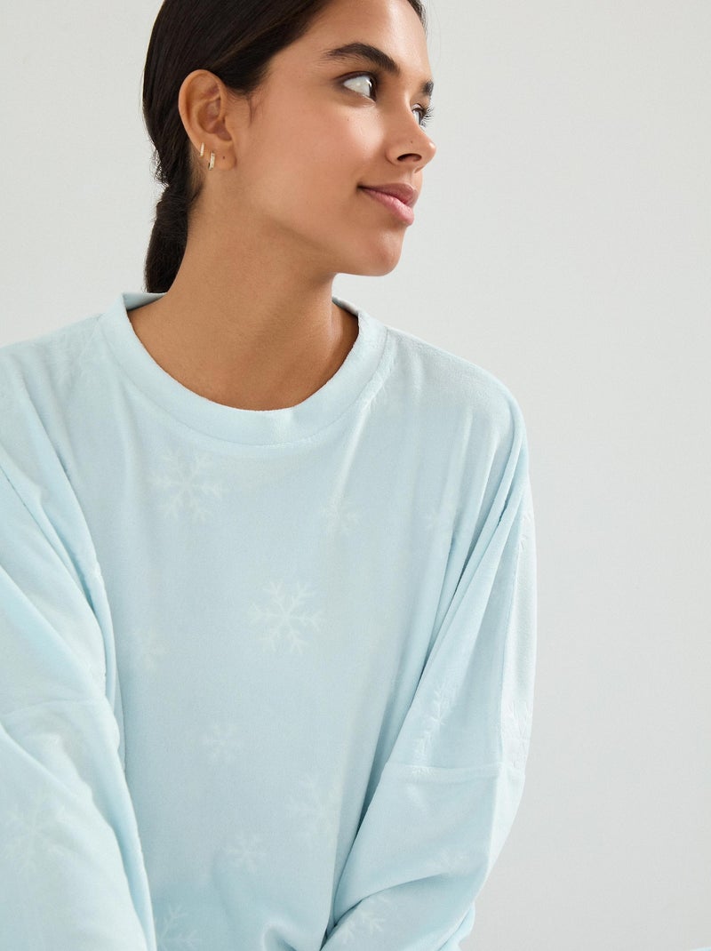 Pijama de terciopelo, MO Fashion Azul - Kiabi