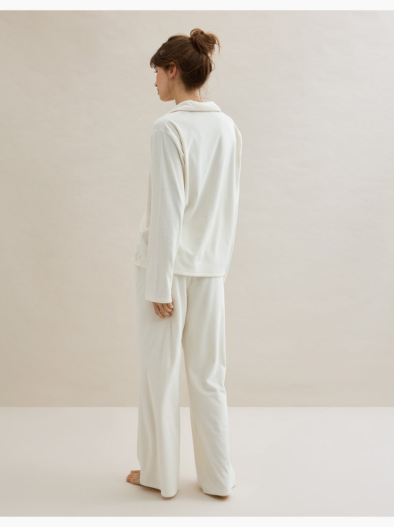Pijama de terciopelo, MO Fashion Blanco - Kiabi