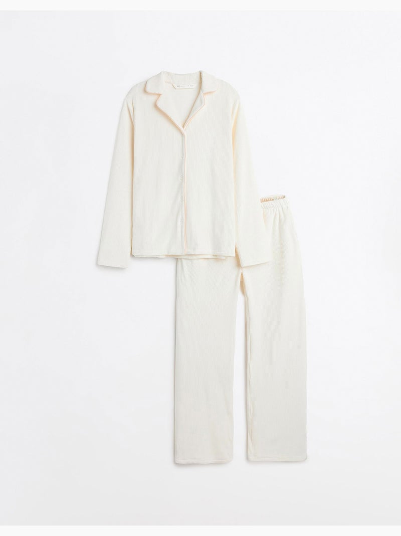 Pijama de terciopelo, MO Fashion Blanco - Kiabi