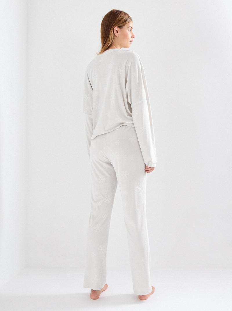 Pijama de terciopelo, MO Fashion Gris - Kiabi