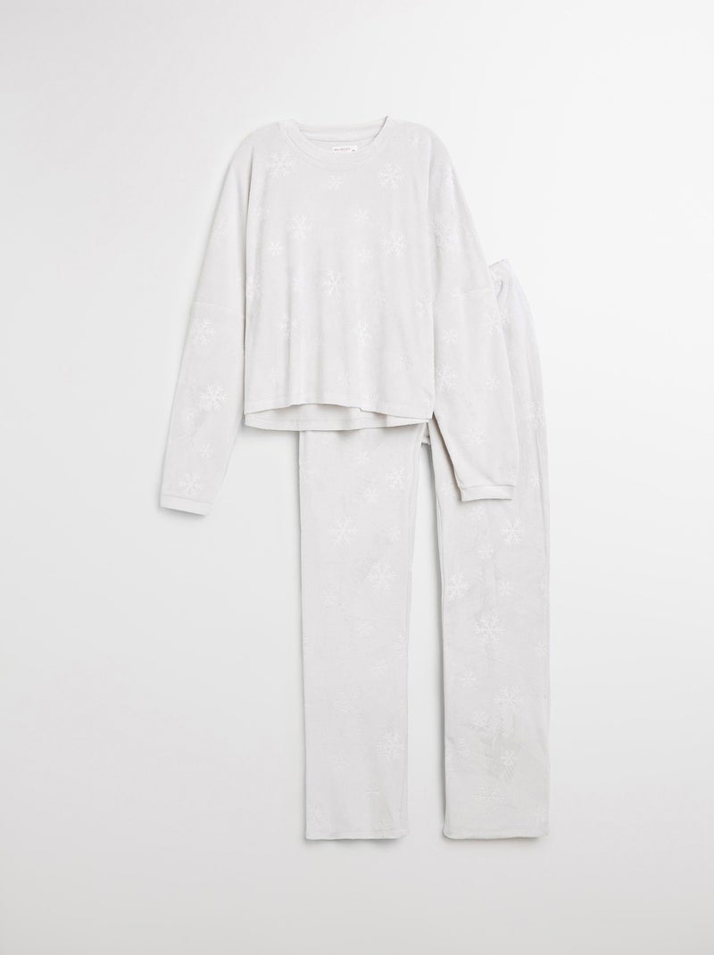 Pijama de terciopelo, MO Fashion Gris - Kiabi