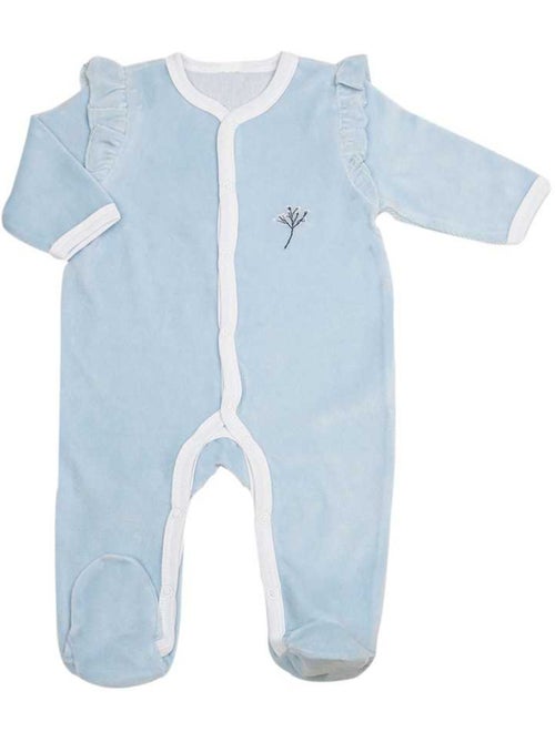 Pijama de terciopelo modelo romántico - Kiabi