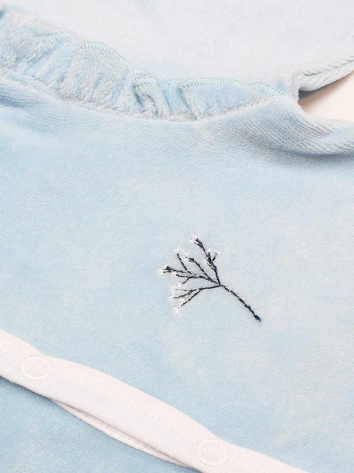 Pijama de terciopelo modelo romántico - Kiabi