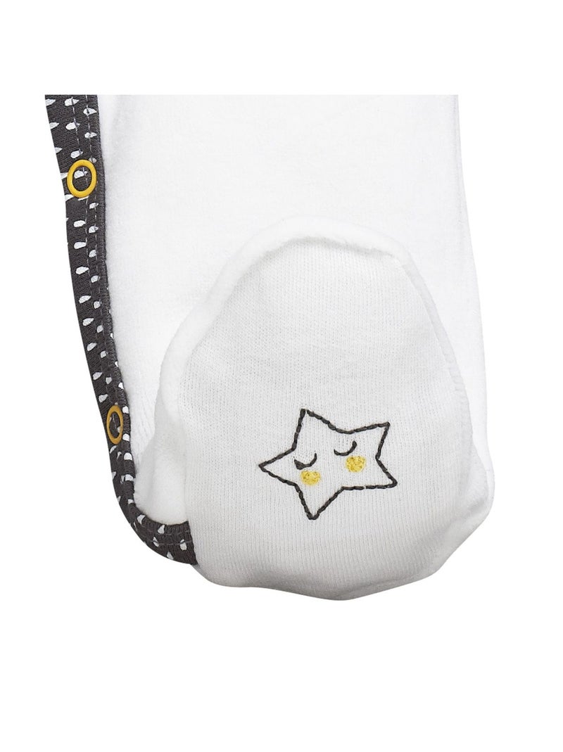 Pijama de terciopelo para - SAUTHON Blanco Gris - Kiabi