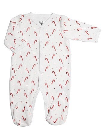 Pijama de terciopelo para bebé Bastón de Caramelo