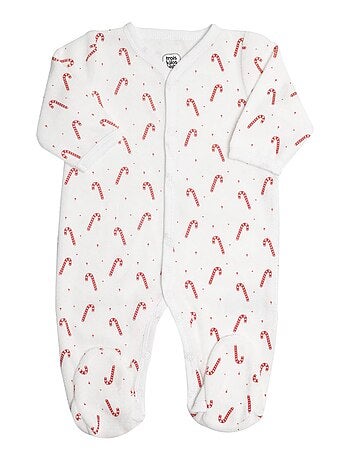 Pijama de terciopelo para bebé Bastón de Caramelo