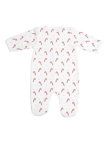 Pijama de terciopelo para bebé Bastón de Caramelo