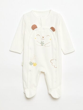 Pijama de terciopelo para bebé